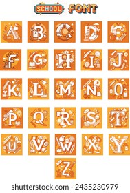 Whimsical Schoolhouse Alphabet: Playful Vector Fonts for Educational Designs