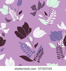 Whimsical seamless flourish colorful doodles pattern on pastel background. Vector hand drawn illustration.