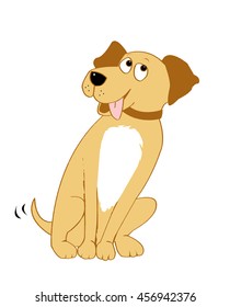 Whimsical Sitting Dog
