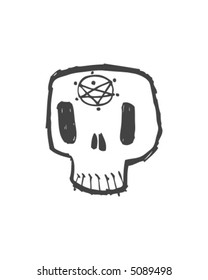 Whimsical Skull