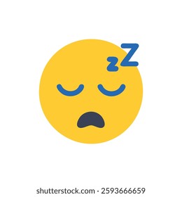 A whimsical sleeping face icon perfect for fun and creative designs.