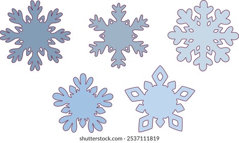 Whimsical snowflake retro groovy winter character