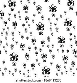 whimsical spiral pattern, set of black and white design elements