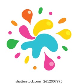 Whimsical Splash of Rounded Candy Colored Elements