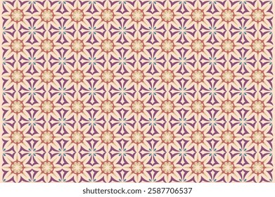 Whimsical Stars and Floral Vector Wallpaper, batik motifs, Trendy Floral and Stars Vector Wallpaper