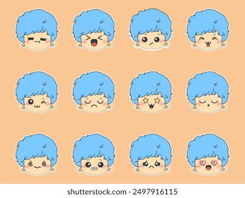 Whimsical Sticker Faces: Cute Collection 