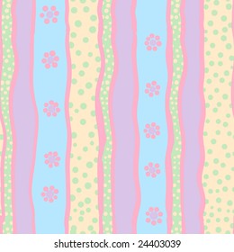 Whimsical striped easter pattern