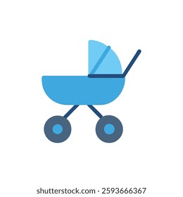 A whimsical stroller icon ideal for fun and playful designs.