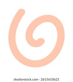 Whimsical swirl hand drawn shape