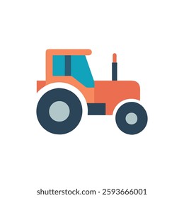 A whimsical tractor icon perfect for fun farming activities.