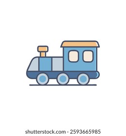 A whimsical train icon ideal for fun adventures and imaginative play.