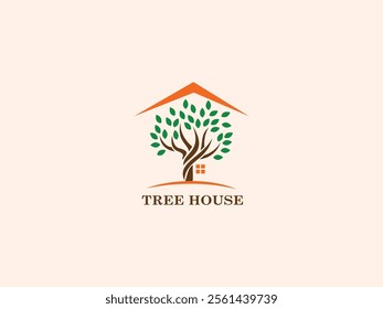 Whimsical Tree House Logo Design  Perfect for Nature, Adventure, and Eco Friendly Brands