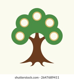 Whimsical Tree Knot Frame with Circular Hollow