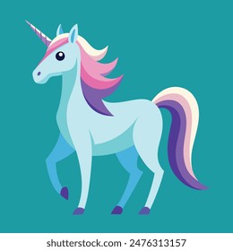 whimsical unicorn illustration, unicorn illustration for kids, fantasy unicorn vector art