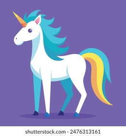 whimsical unicorn illustration, unicorn illustration for kids, fantasy unicorn vector art