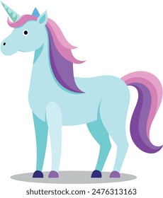 whimsical unicorn illustration, unicorn illustration for kids, fantasy unicorn vector art