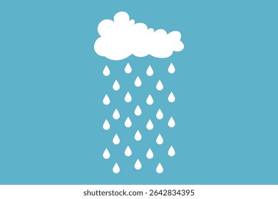 Whimsical vector clouds with raindrops falling in vibrant colors, soft gradient rain illustration, pastel aesthetic sky, cartoon-style weather theme, seamless background for kids and decor

