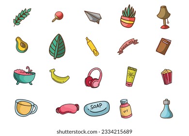 Whimsical Vector Hand Draw Doodle Icon Set