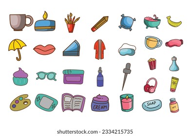 Whimsical Vector Hand Draw Doodle Icon Set