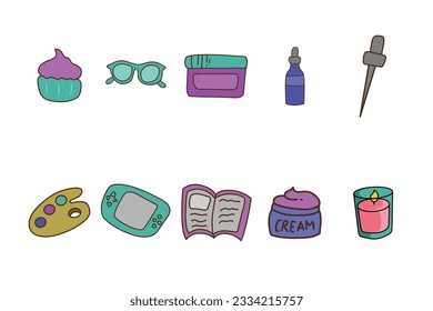 Whimsical Vector Hand Draw Doodle Icon Set