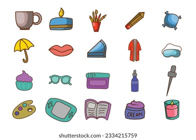 Whimsical Vector Hand Draw Doodle Icon Set