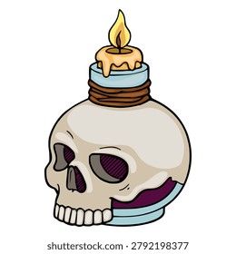 Whimsical vector illustration skull