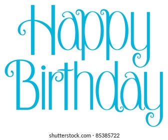 Whimsical Vector Lettering Series:Happy Birthday