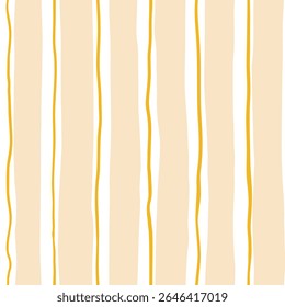 Whimsical Vertical Stripes Bold Color Vector Seamless Pattern, Summer Striped Travel Themed Design, Coquette Fabric Textile, Kitchen Decor. Simple Illustration Background