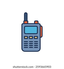 A whimsical walkie talkie icon ideal for adventure themes and play.