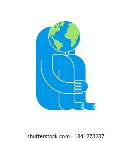 Whiner planet earth. Sad planet Crying pool of tears.  