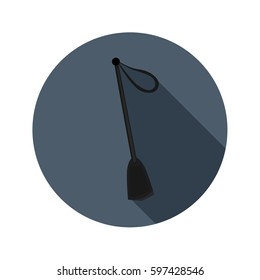 Whip for control of a horse color flat icon for web and mobile design