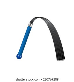 Whip with dark blue handle
