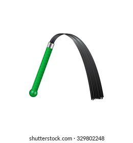 Whip with green handle