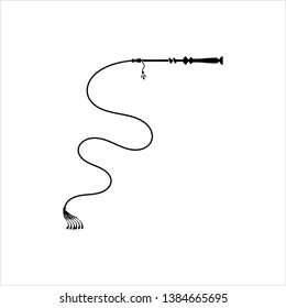 Whip Icon, Riding Whip Icon Vector Art Illustration