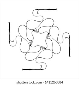 Whip Icon, Riding Whip Icon Vector Art Illustration