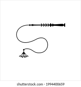Whip Icon, Riding Whip Icon Vector Art Illustration