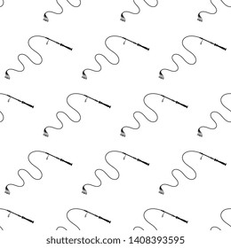 Whip Icon Seamless Pattern, Riding Whip Icon Vector Art Illustration