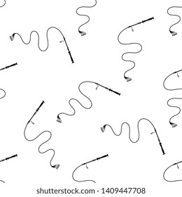 Whip Icon Seamless Pattern, Riding Whip Icon Vector Art Illustration