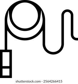 whip icon. Thin linear style design isolated on white background