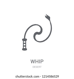 Whip icon. Trendy Whip logo concept on white background from Desert collection. Suitable for use on web apps, mobile apps and print media.