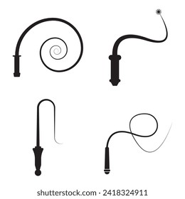 Diseño del logotipo de la ilustración del vector de icono de Whip