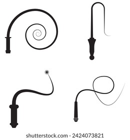 Whip icon vector illustration logo design
