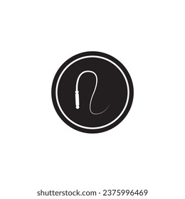 diseño de logotipo de la ilustración de la plantilla de vectores de icono de látigo