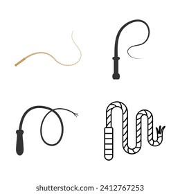 Whip-Symbol, Vektorgrafik-Vorlagendesign