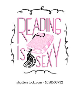 whip inside of the book reading is sexy pink