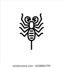 Whip Scorpion outline icon. vinegaroon black line illustration.