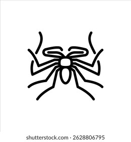 Whip spider outline icon. whipspider black line illustration.