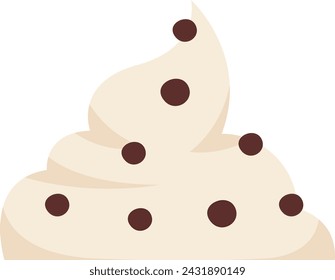 Whipped Cream With Chocolate Vector Illustration