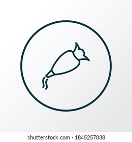 Whipped cream clay icon line symbol. Premium quality isolated taste element in trendy style.