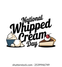 Whipped Cream Day Celebration Background Vector Illustration